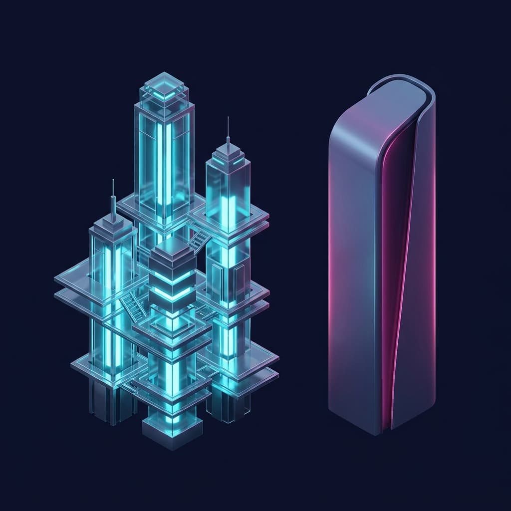 Illustration: Ein architektonischer Showdown