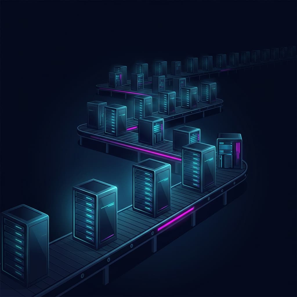 Illustration: Rechenzentren in Fabrikgeschwindigkeit bauen