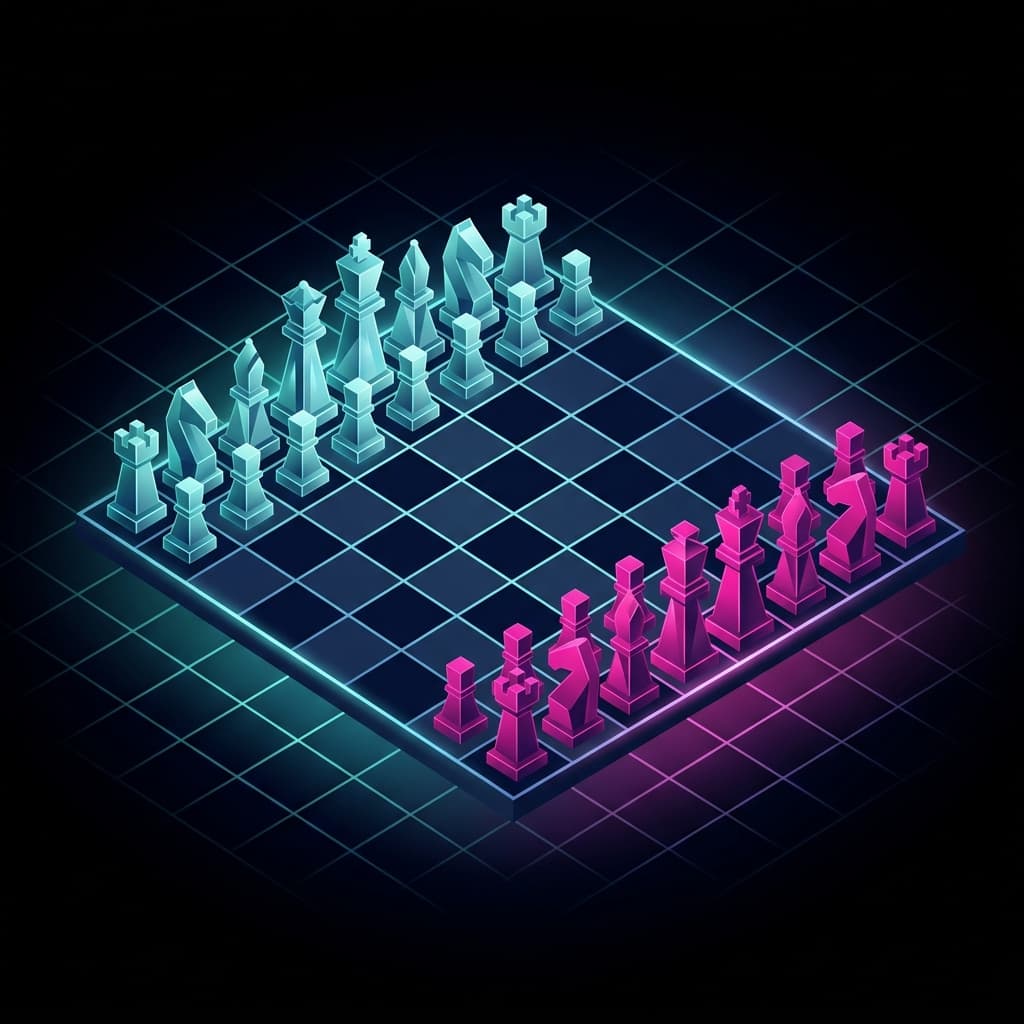 Illustration: Amazon and Google's Strategic AI Chess Game