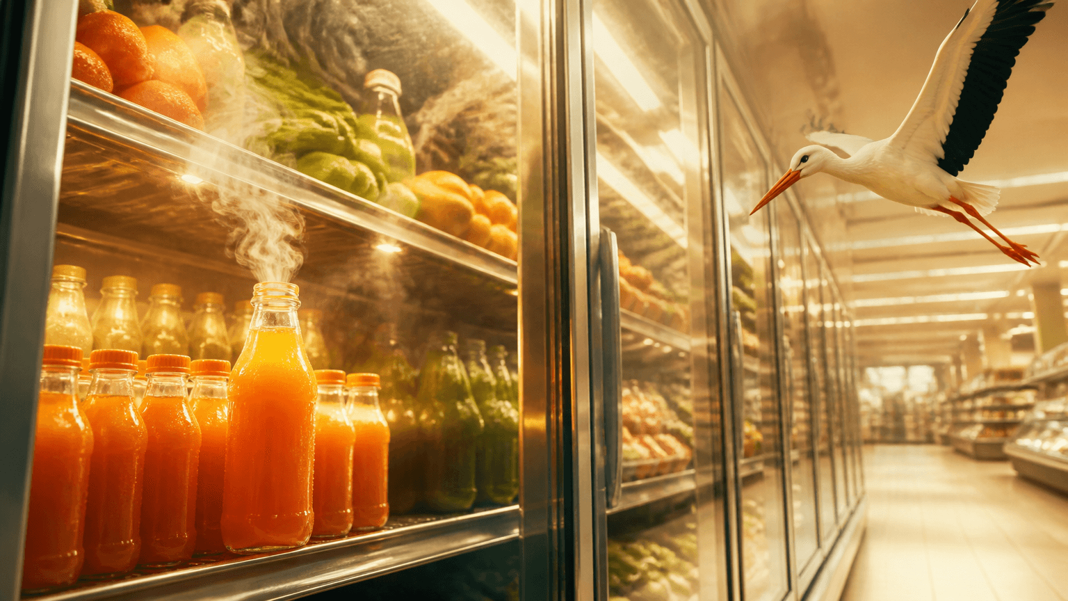 El truco del refrigerador de supermercado que generó calor