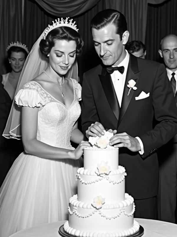 1950s wedding — before