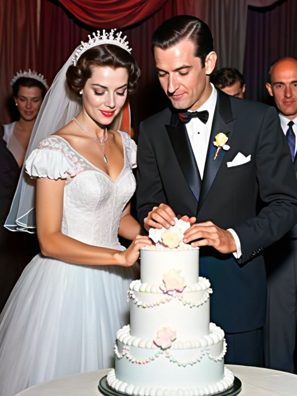 1950s wedding — after