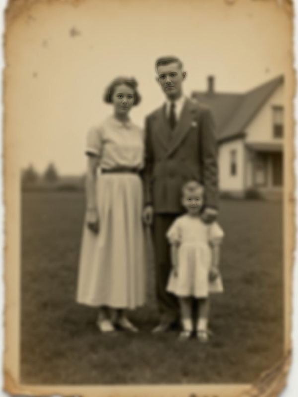 1930s family print — after