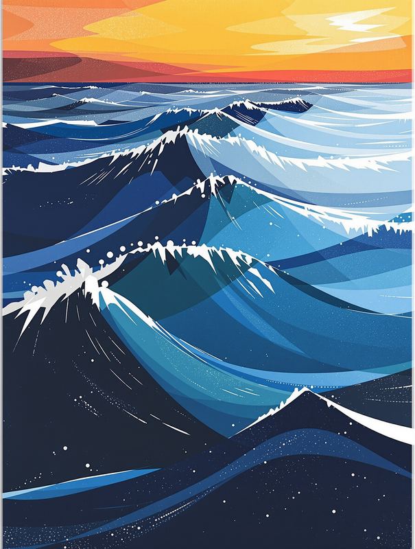 Abstract — ocean at dusk