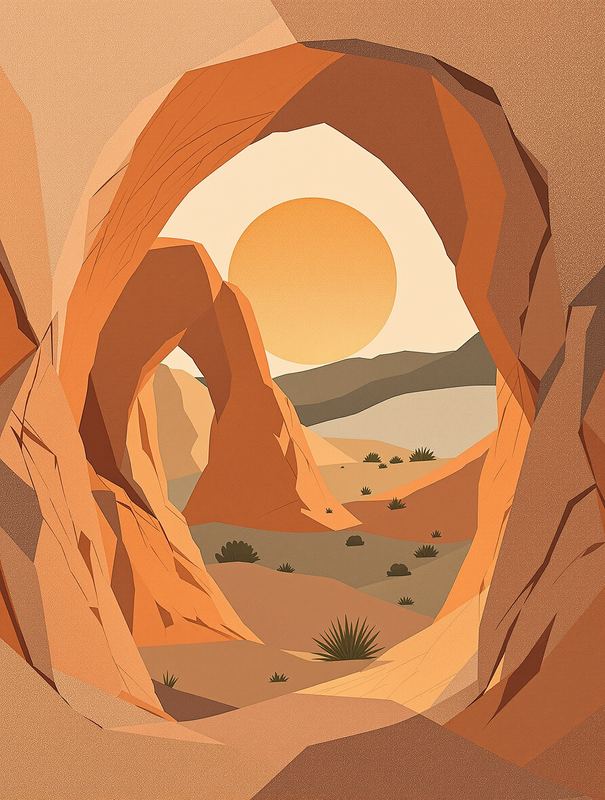 Boho — desert sun & arches